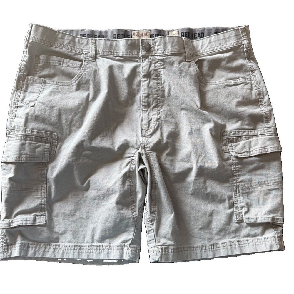 RedHead Cargo Shorts Men's 42 Khaki Silver/Gray Utility Outdoor Hiking Fishing